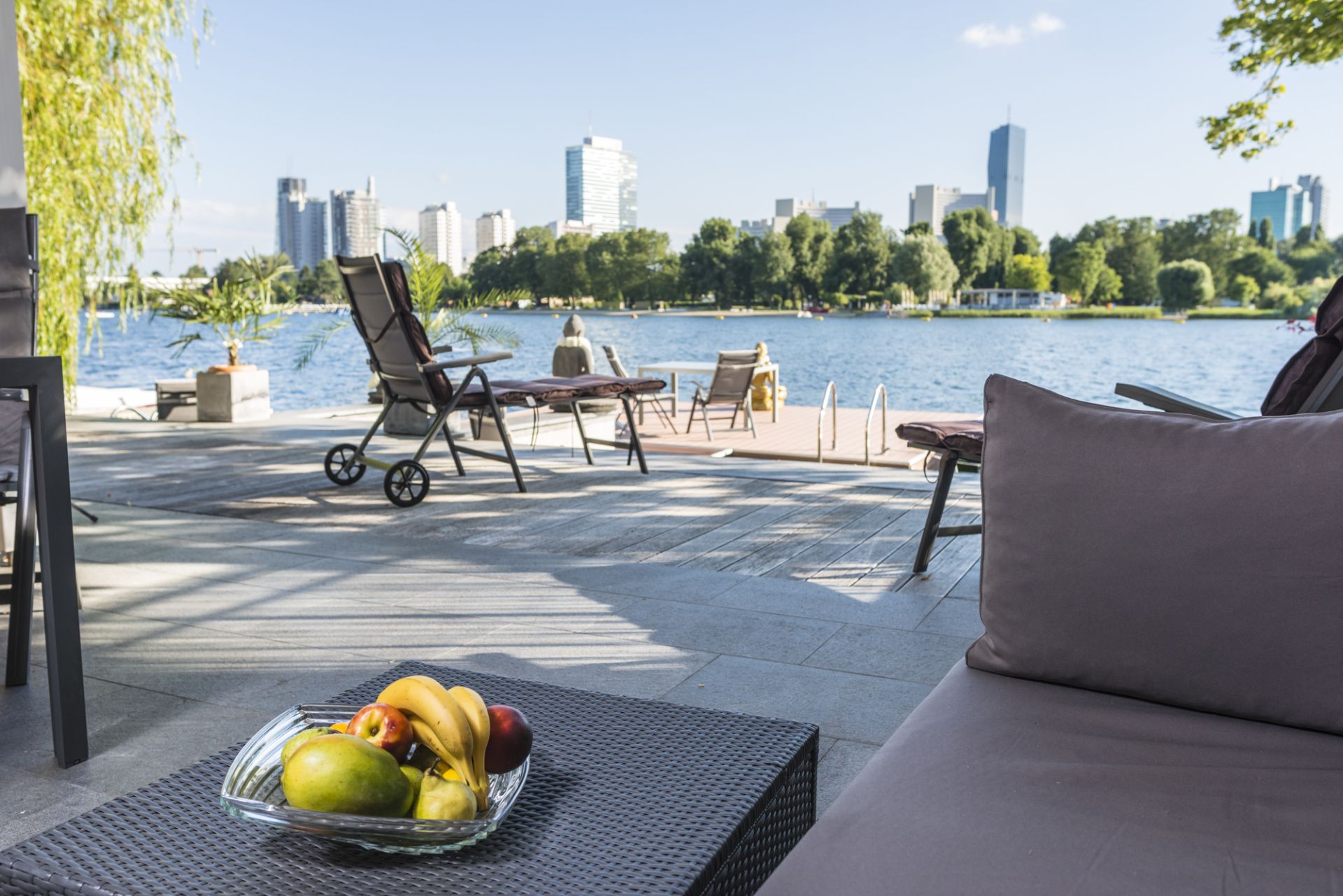 Apartment overlooking the Old Danube river