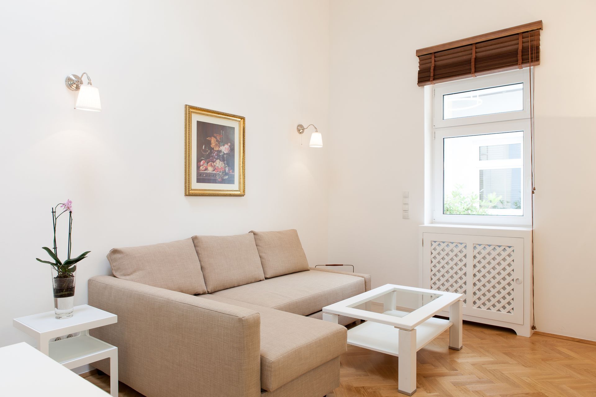 aufklappbares Sofa für 2 in der Wohnküche